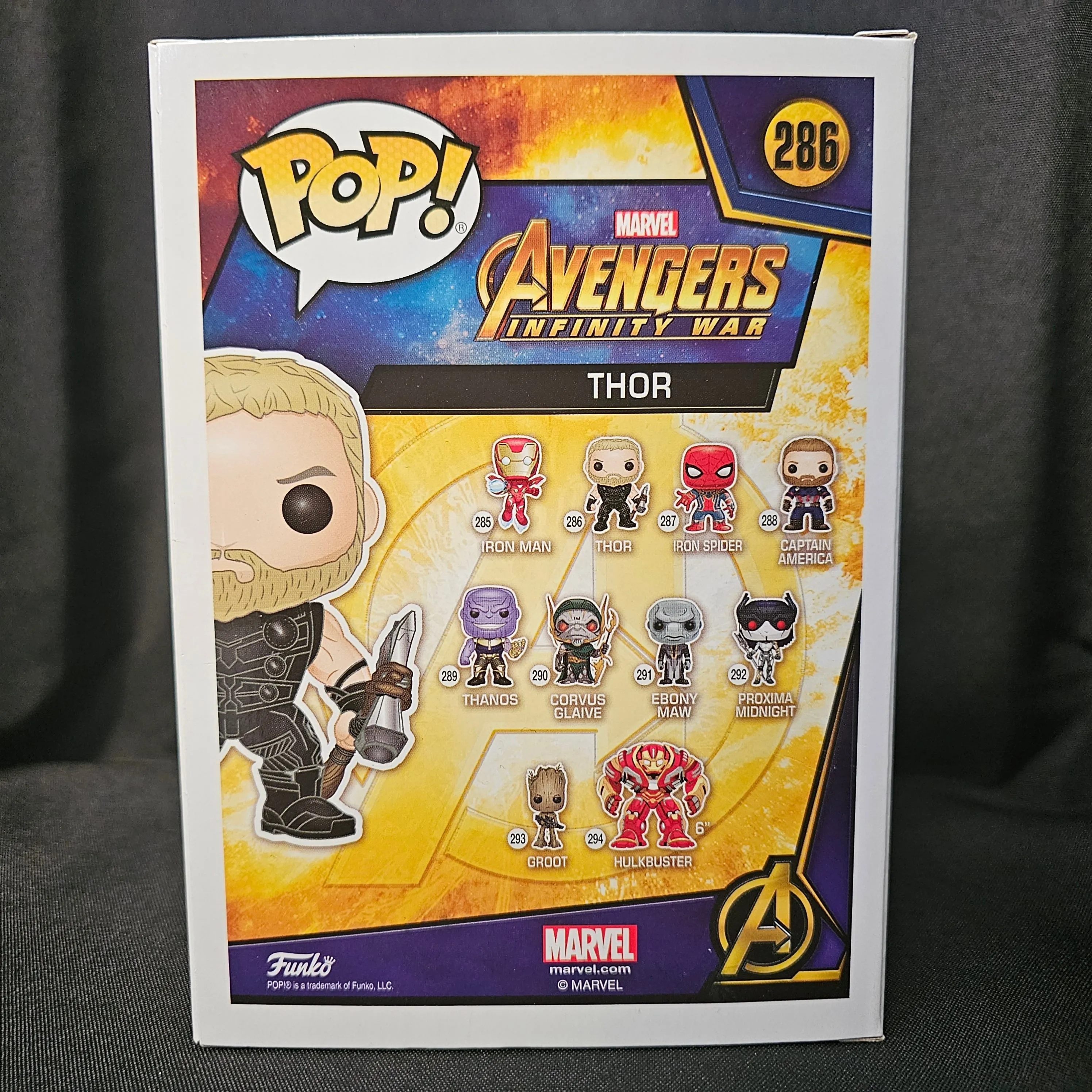 Avengers: Infinity War Pop! Vinyl Figure Thor [GITD] [SF Limited Edition] [286]